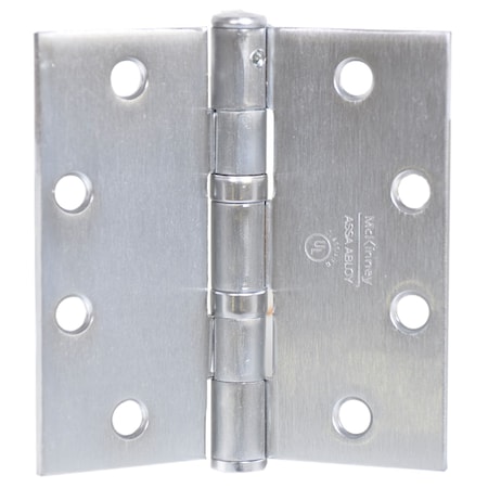 Mckinney Oil Bearing Butt Hinge, 4-1/2" x 4-1/2", US26D, QC4, STD, Steel Base TA2714 4-1/2X4-1/2 26D CC4